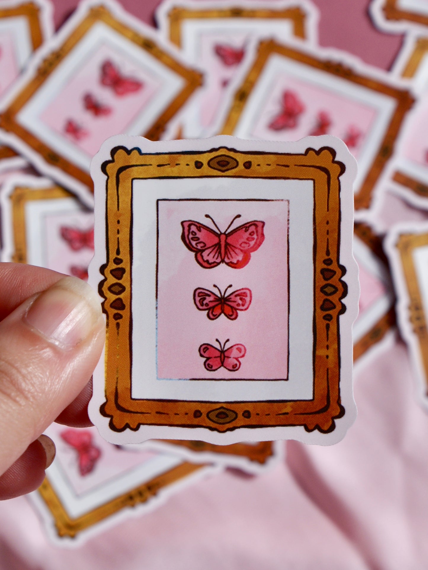 Trio Butterflies Frame - Sticker