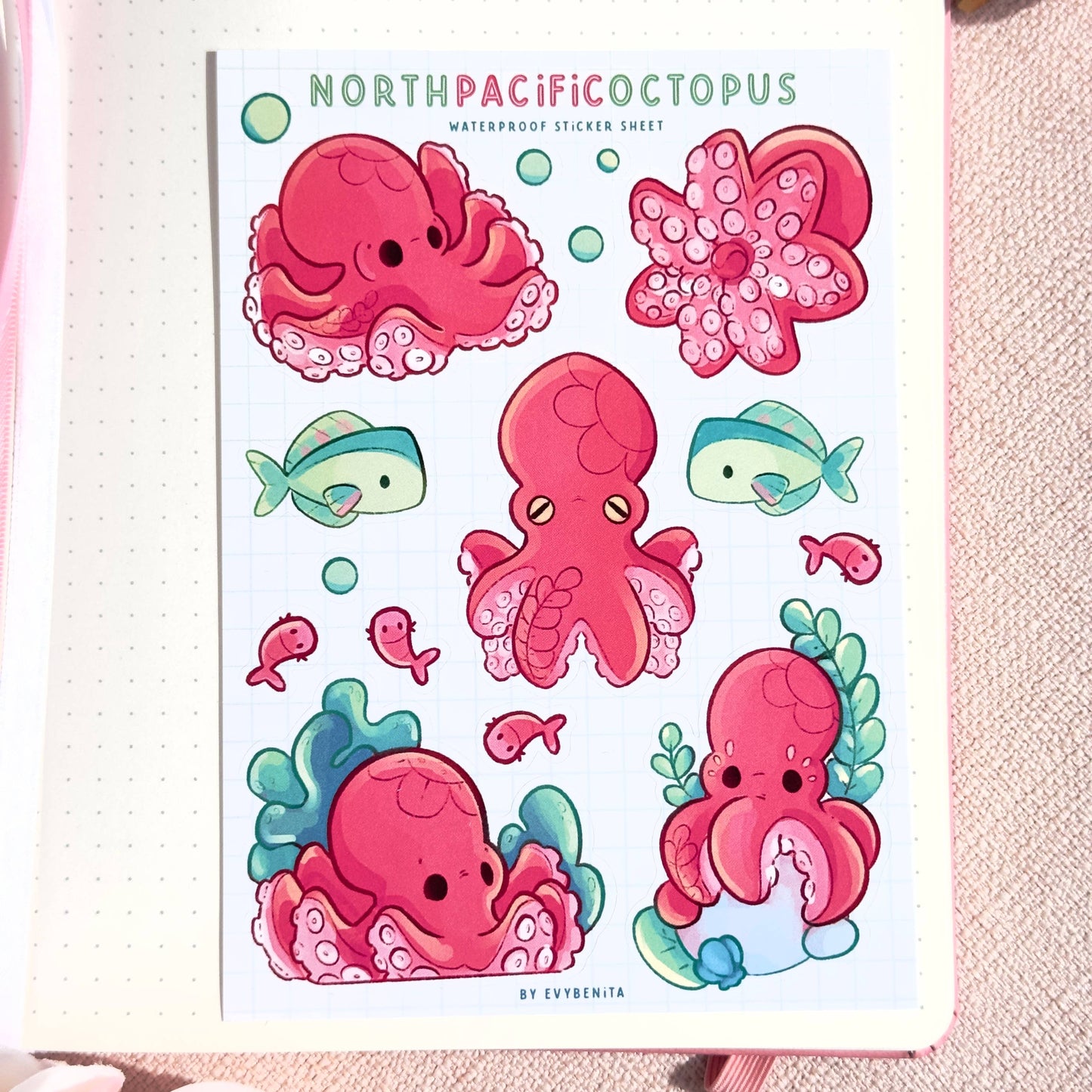 North Pacific Octopus - Sticker Sheet
