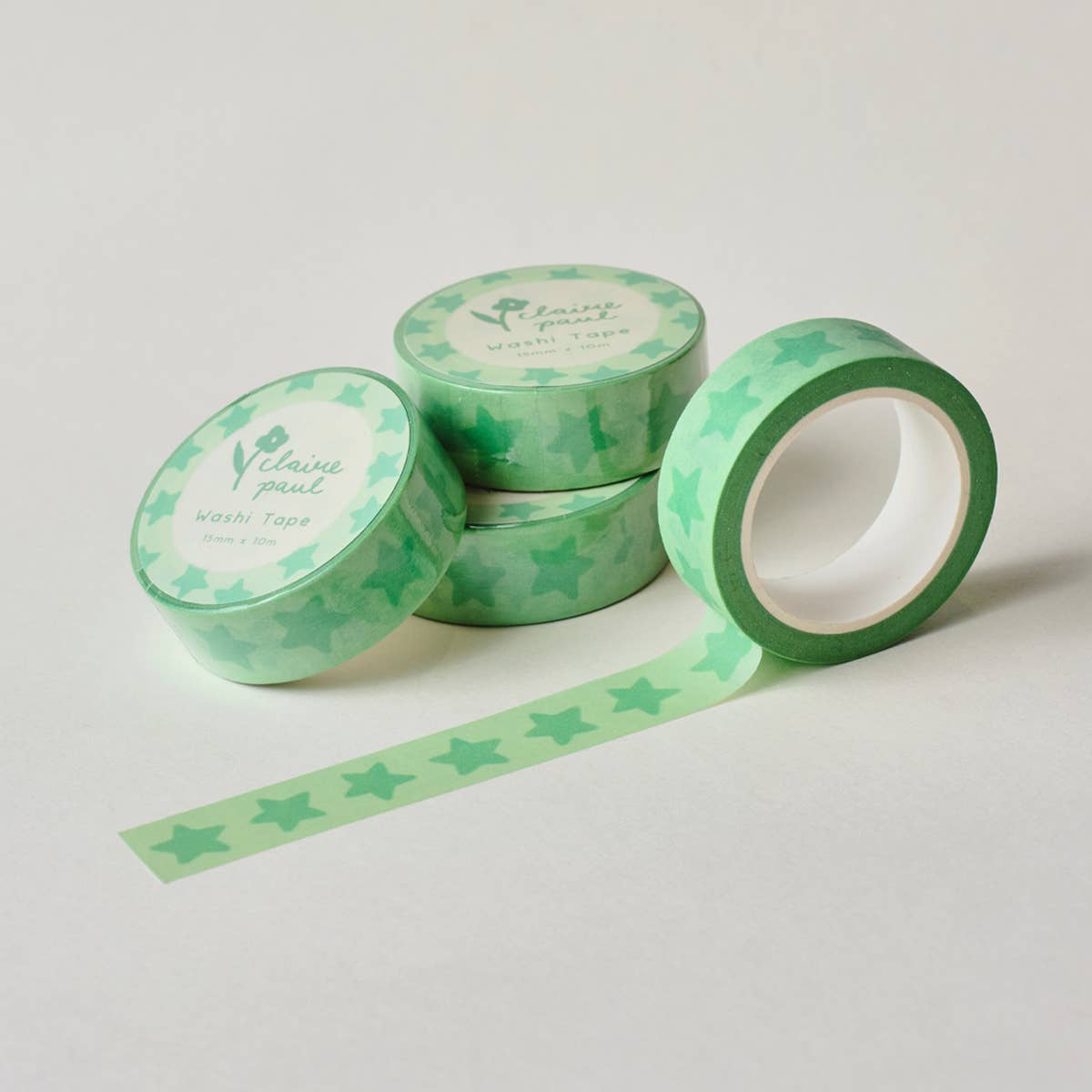 Green Stars - Washi Tape