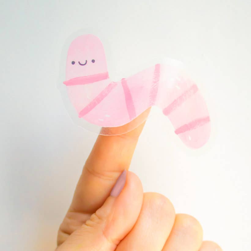 Worm Transparent - Sticker