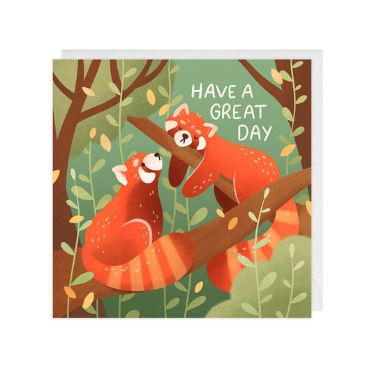 Red Pandas - Square Card