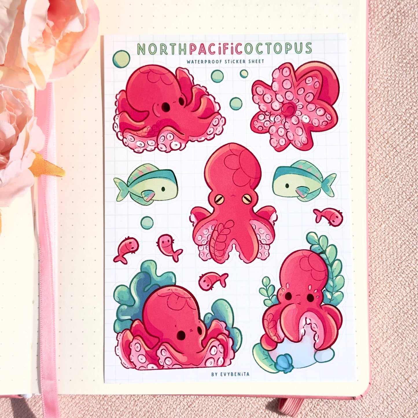 North Pacific Octopus - Sticker Sheet