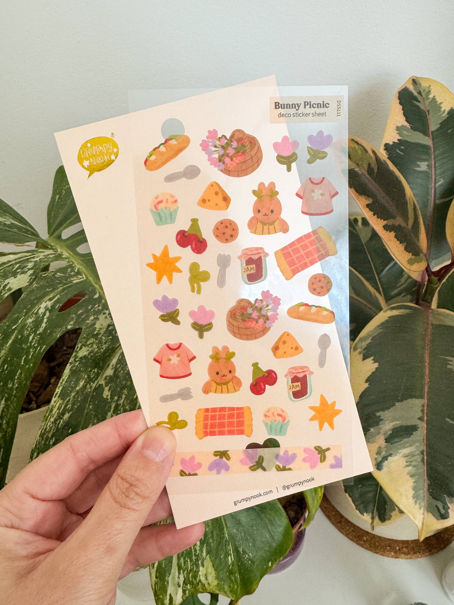 Bunny Picnic Deco Sticker Sheet