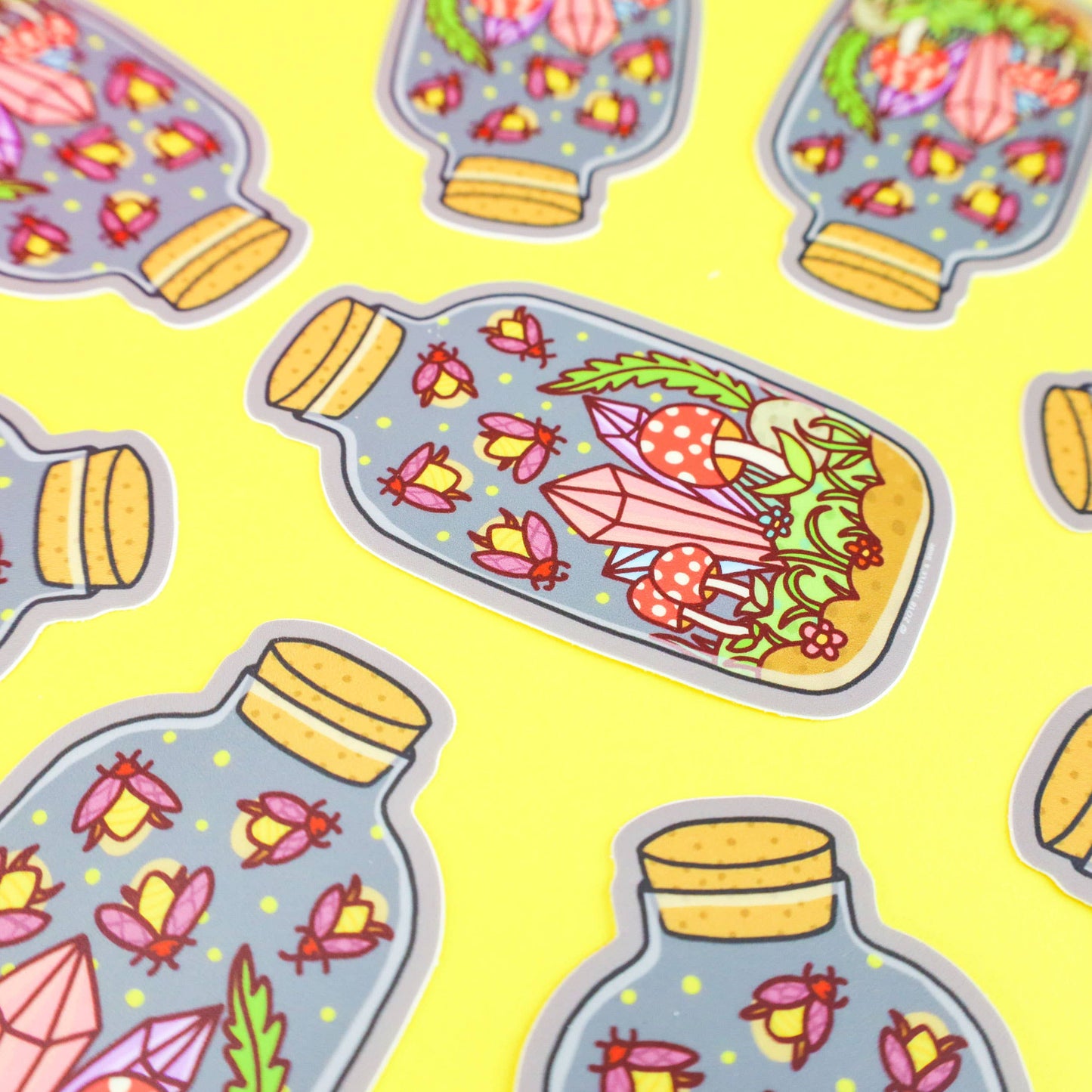 Firefly Terrarium Mushroom - Sticker