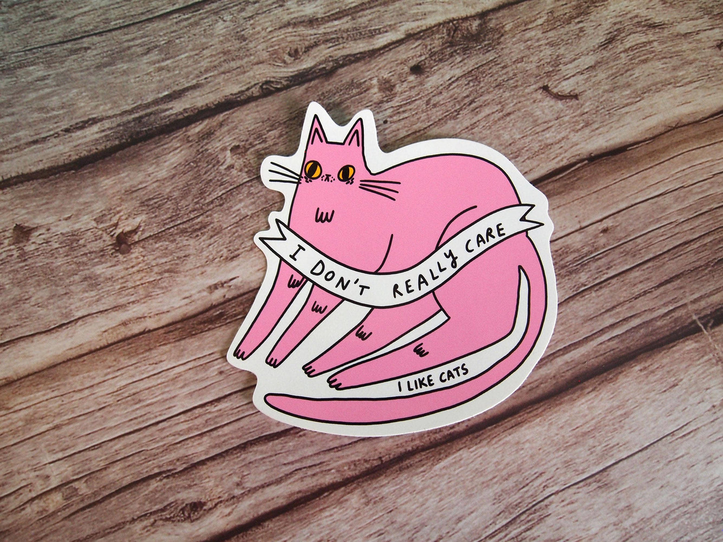 Pink Cat - Sticker