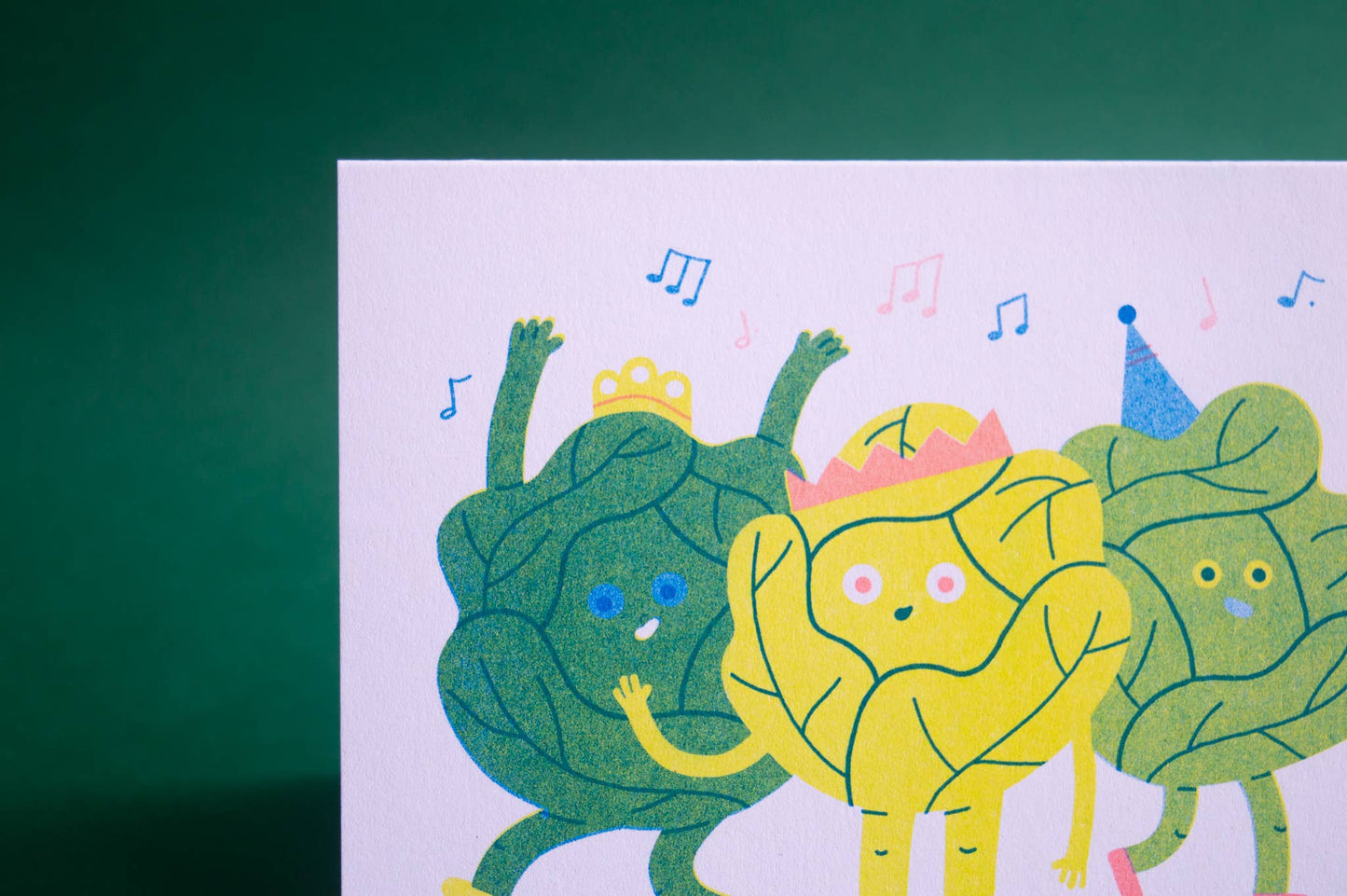 Sprout Dance - Seasonal Risograph Card