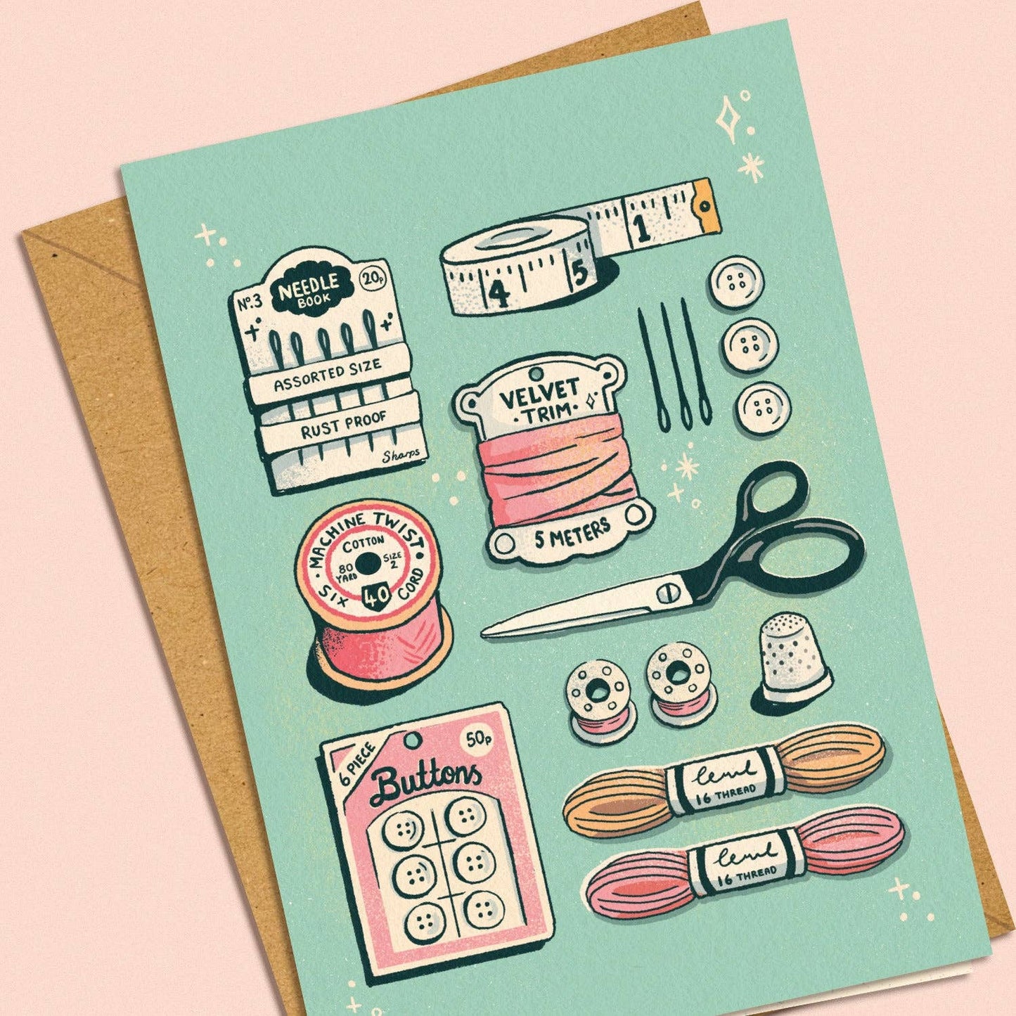 Sewing - A6 Greetings Card