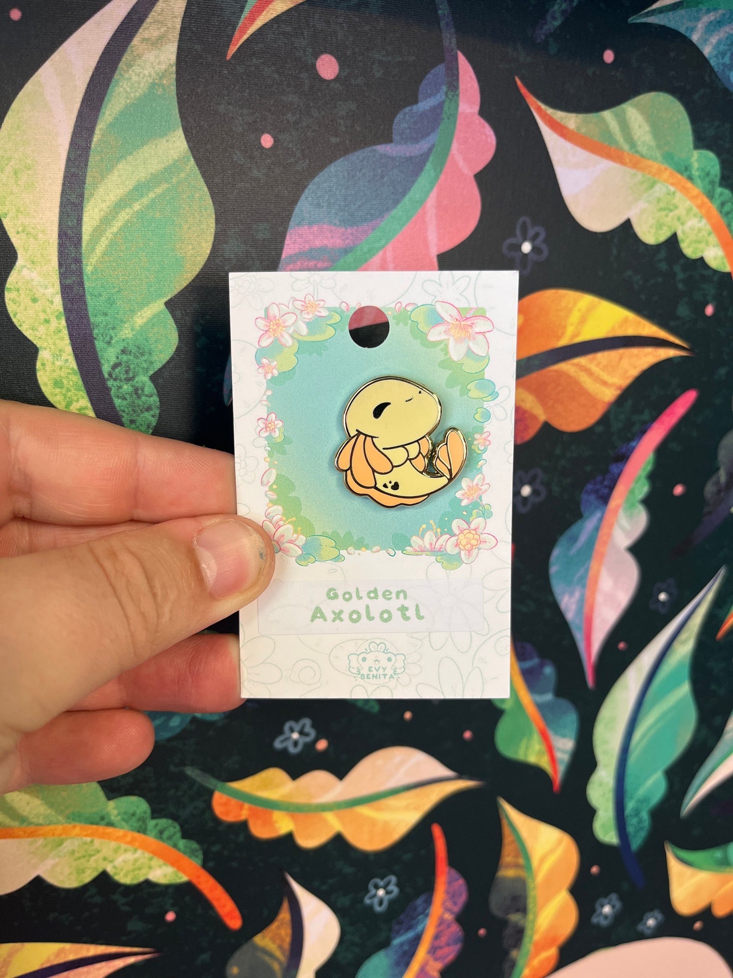 Golden Axolotl - Enamel Pin