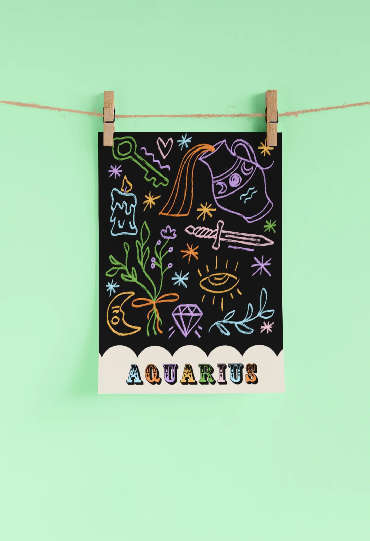 Aquarius - A4 Art Print