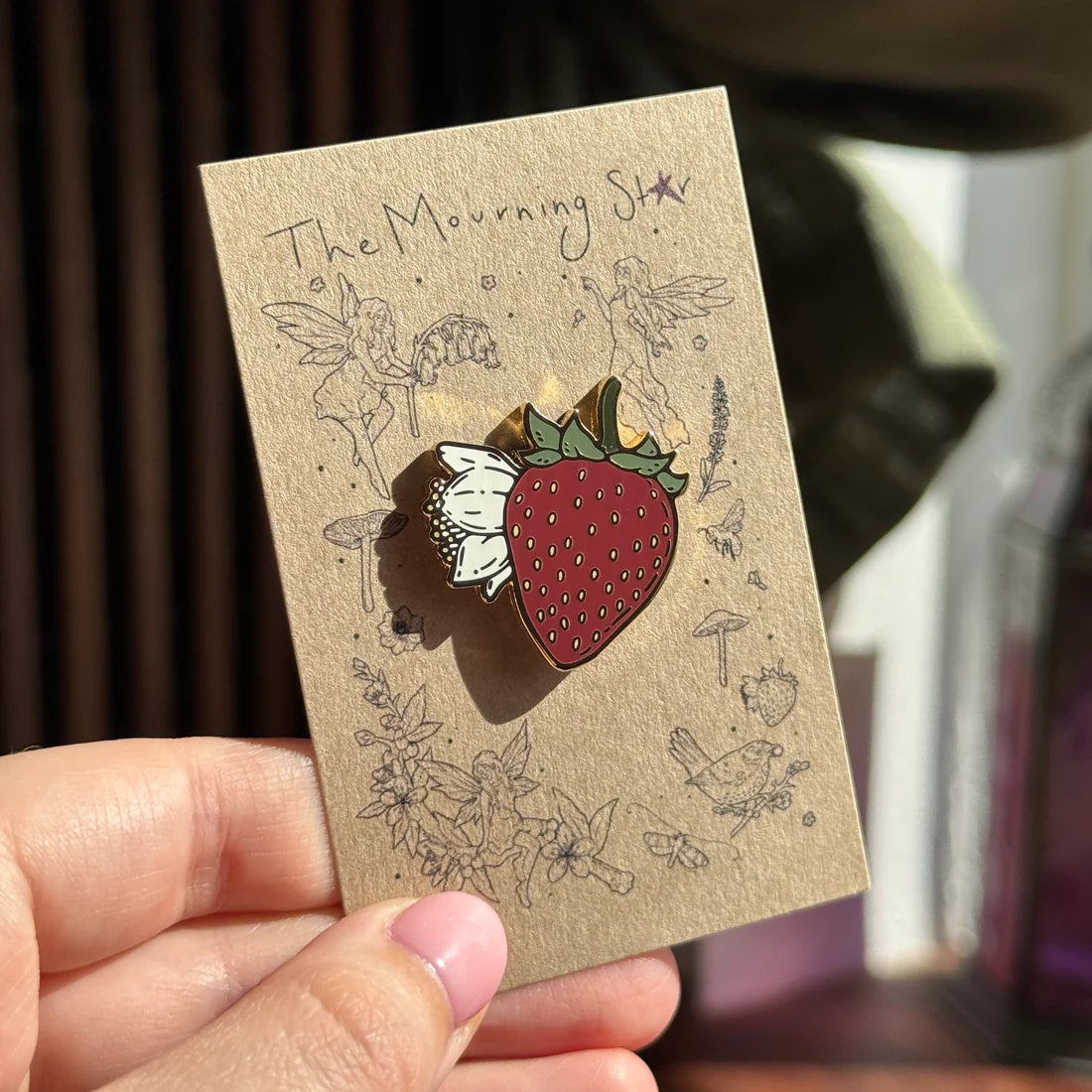 Blooming Strawberries - Enamel Pin