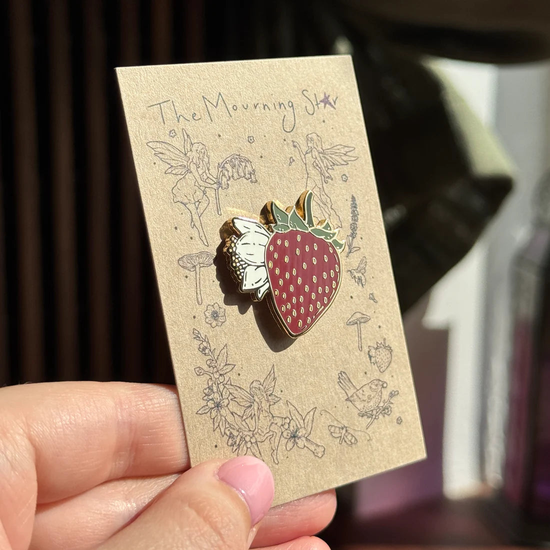 Blooming Strawberries - Enamel Pin