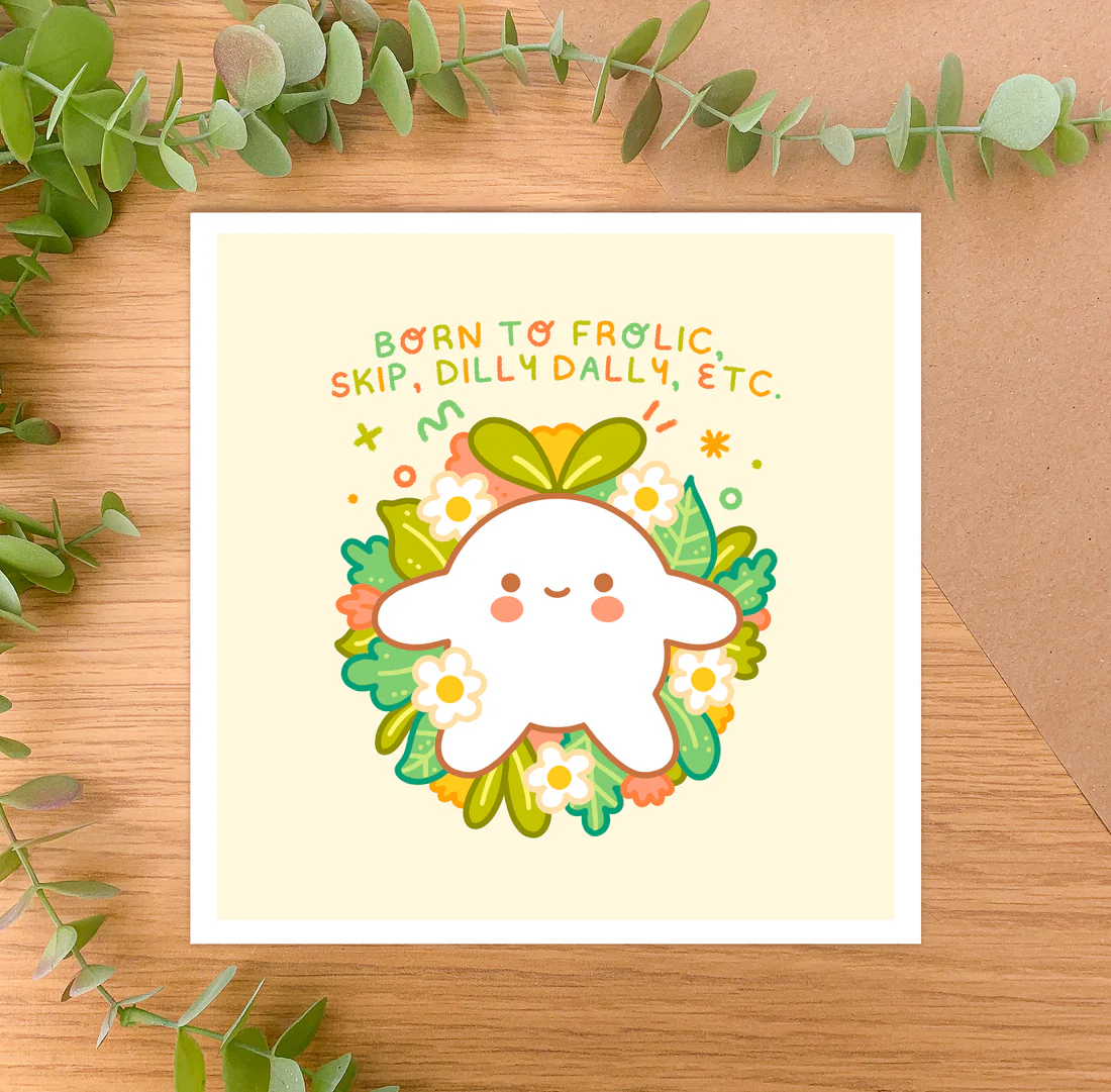 Born to Frolic - Meebloo - Square Art Print