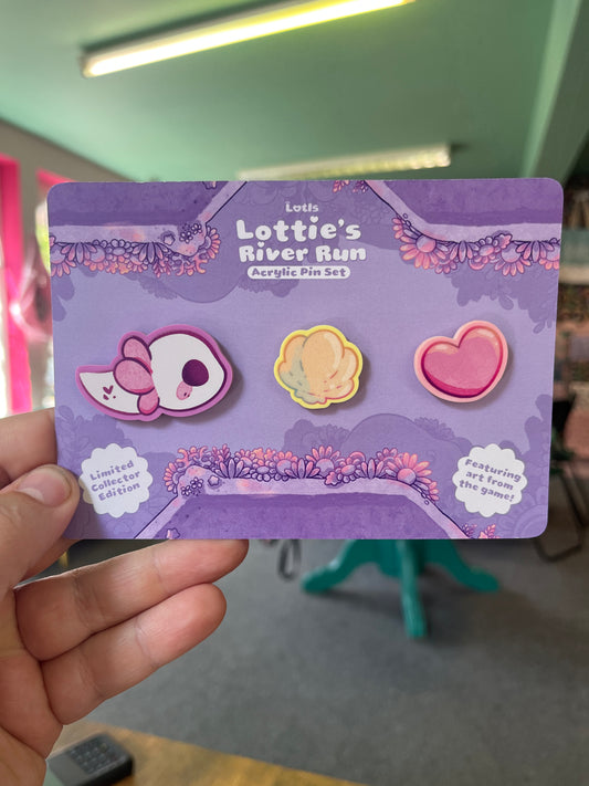 Lotties River Run - Acrylic Pin Set