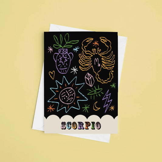 Scorpio Zodiac - A6 Card