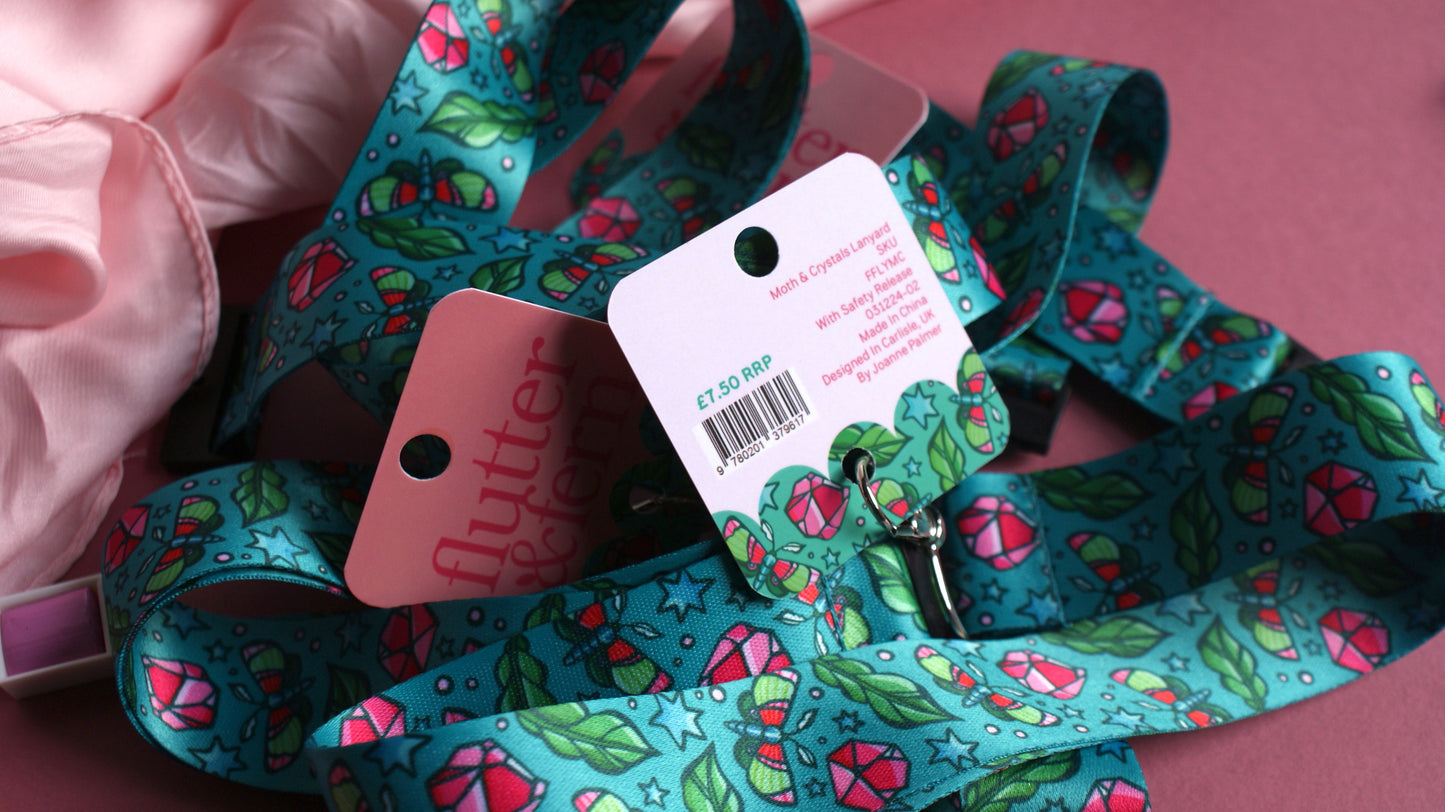 Moth & Crystals - Lanyard
