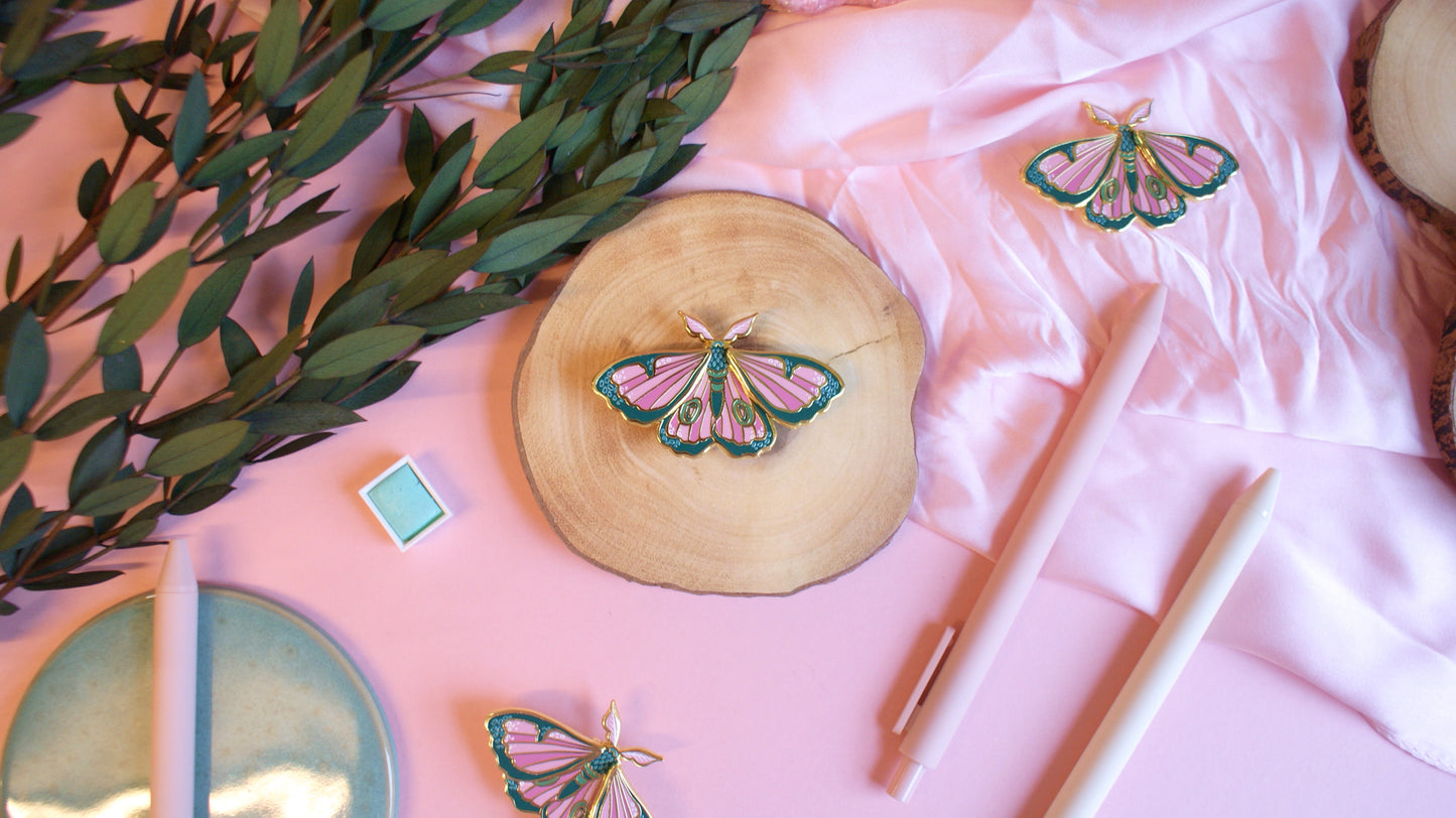 Cleo - Moving Moth - Enamel Pin