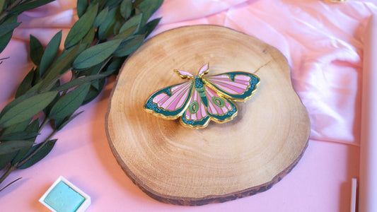 Cleo - Moving Moth - Enamel Pin