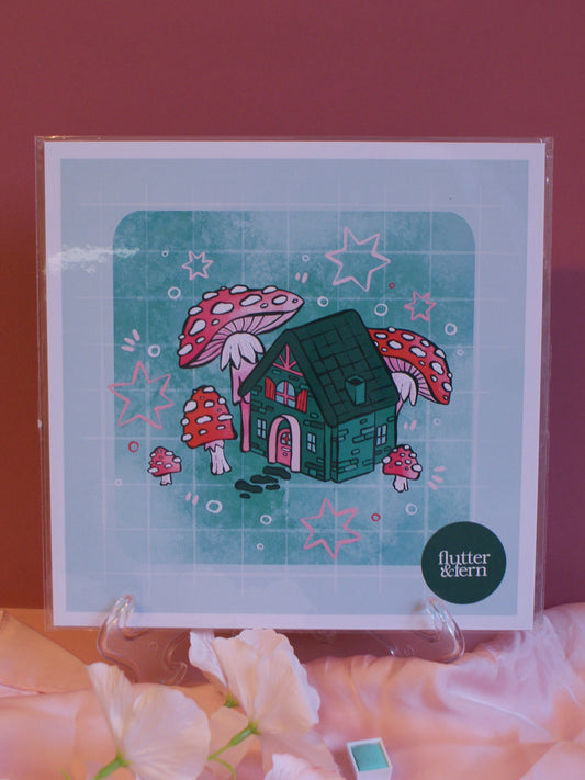 My Little Cottage - Square Art Print