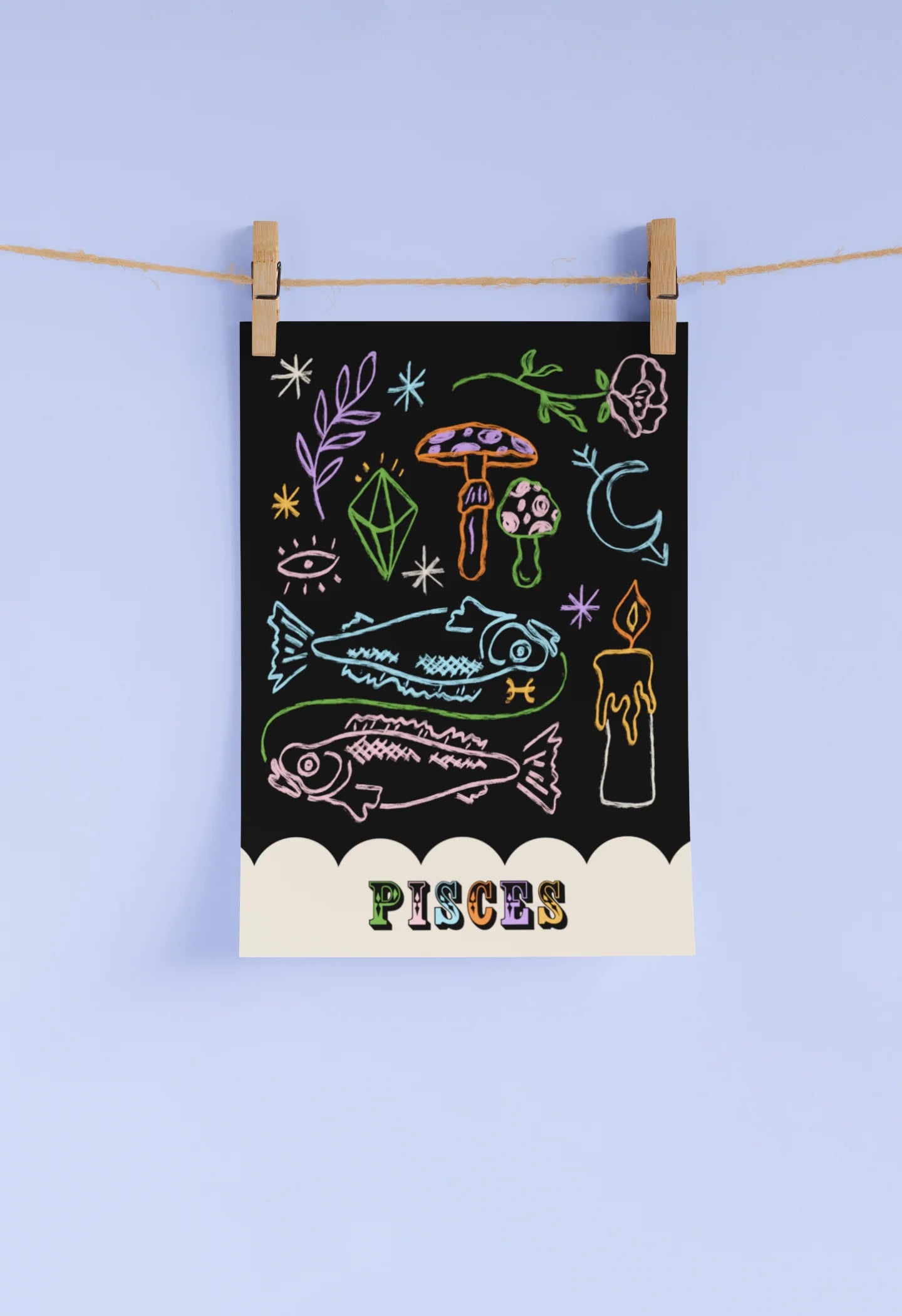Pisces - A4 Art Print