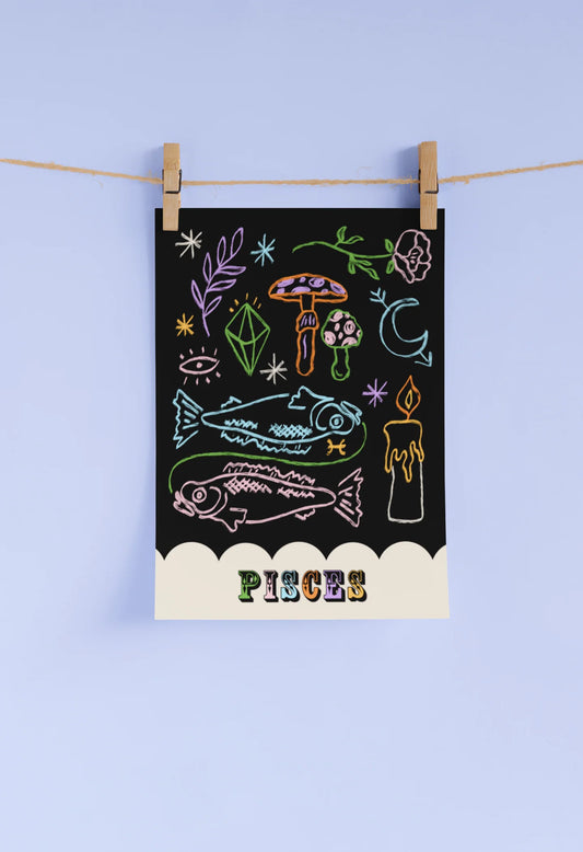 Pisces - A4 Art Print
