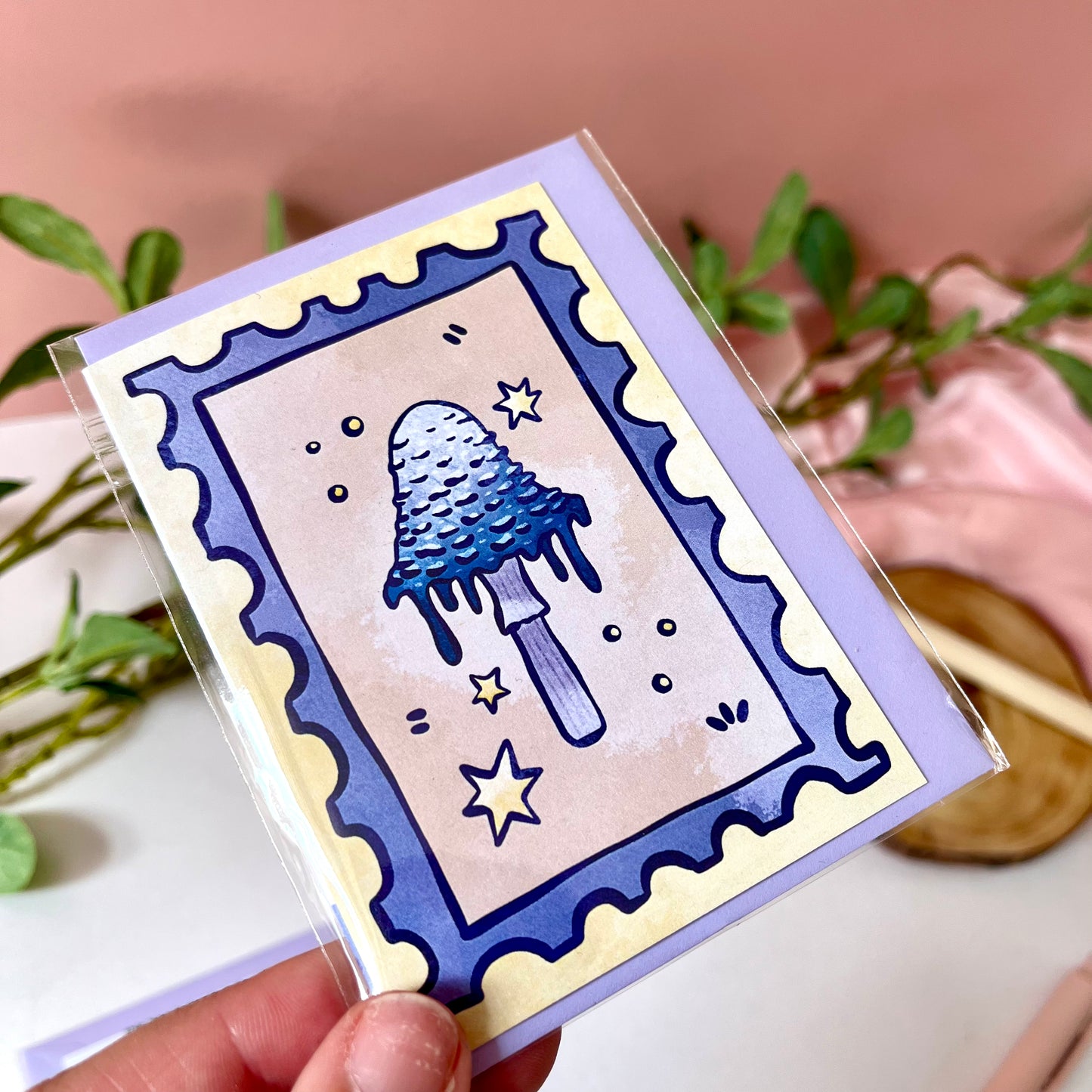 Mushroom Stamp - A7 Card
