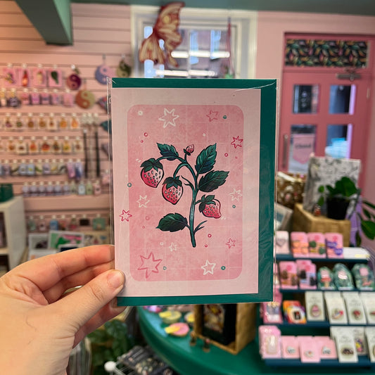 Strawberry Plant - A6 Card
