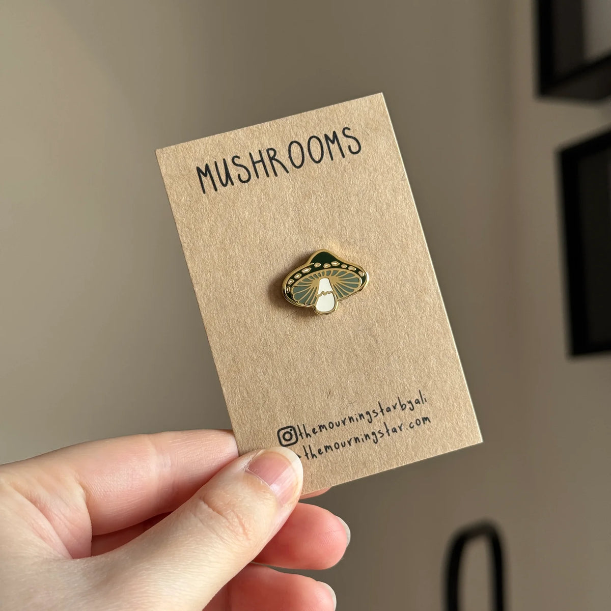 Green Amanita Mushroom - Enamel Pin