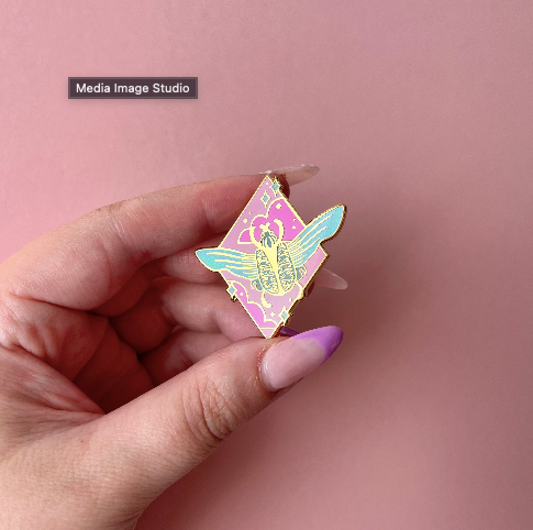Flying Beetle - Gold - Enamel Pin - 50% Off RRP £9