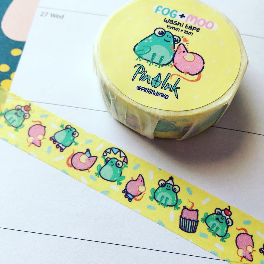 Fog & Moo Yellow - Washi Tape