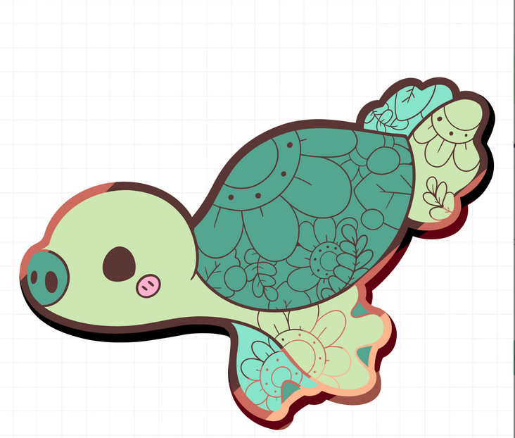 Pig Nosed River Turtle - Enamel Pin