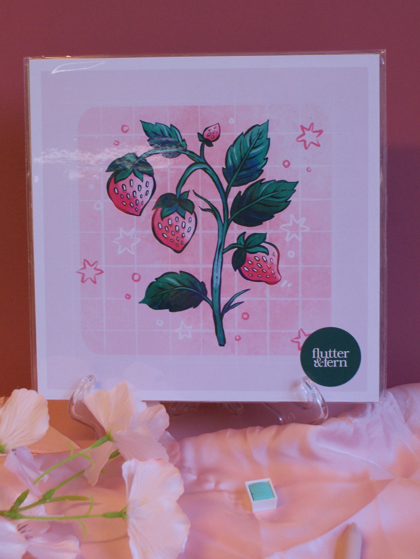 Strawberries - Square Art Print