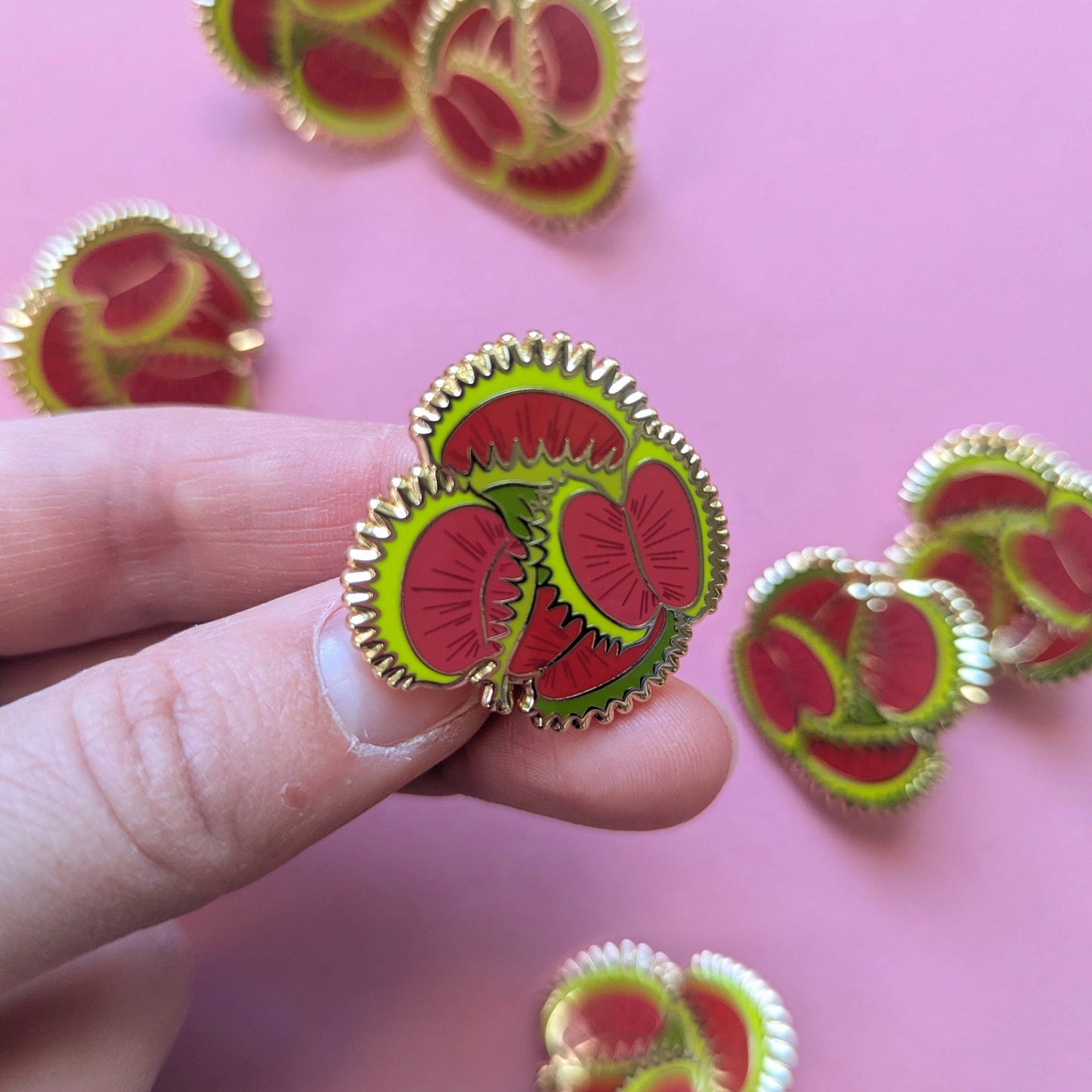 Venus Flytrap Enamel Pin - Flower Pin - Nature Pins
