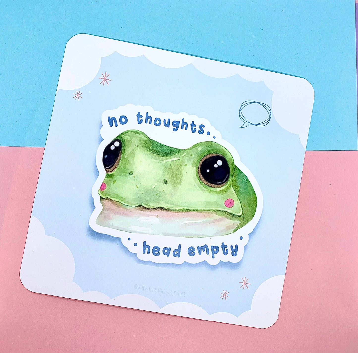 No Thoughts Head Empty - Square Print