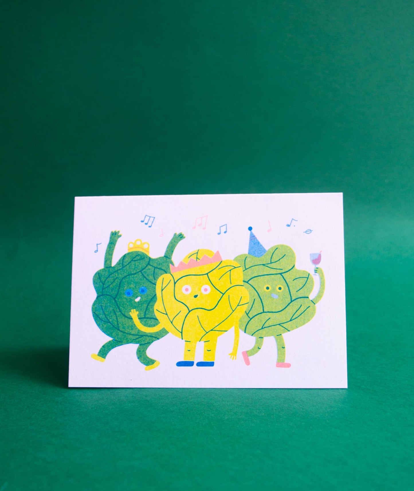 Sprout Dance - Seasonal Risograph Card