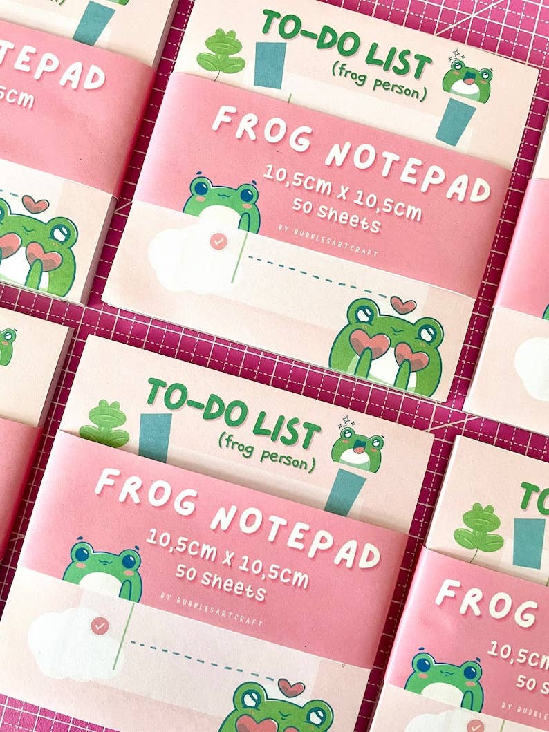 Frog Note Pad | Cute Memo Pad | To Do List Planner