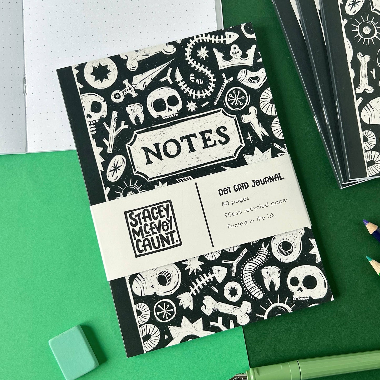 Skull and Bones - A5 Dotted Notebook