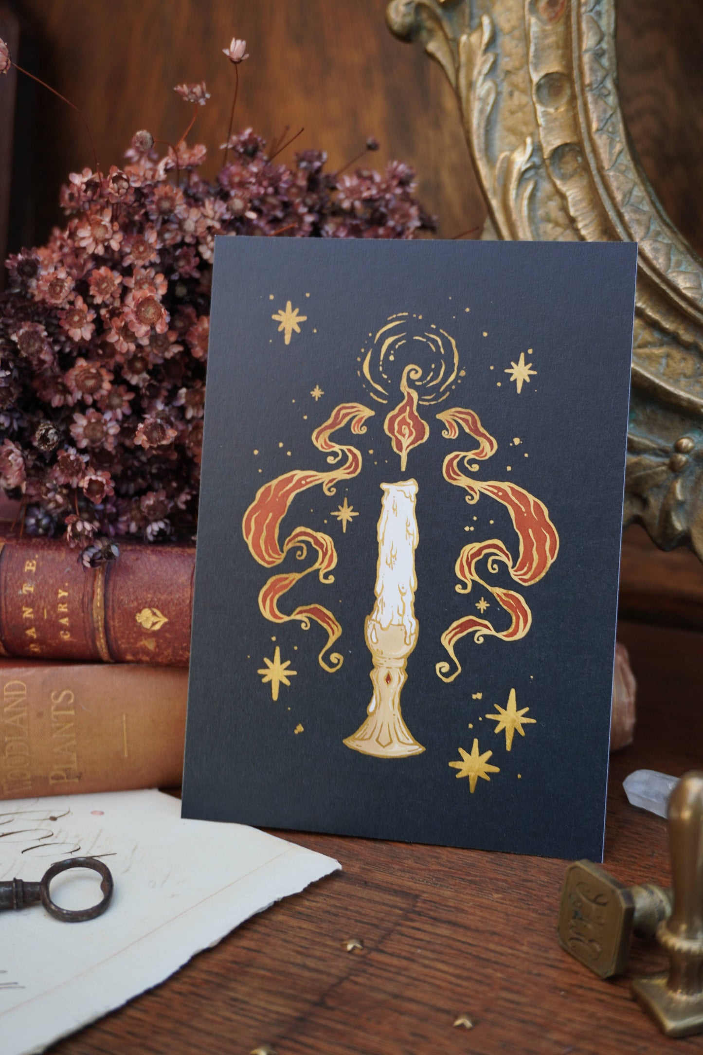 Candle Burning - Postcard