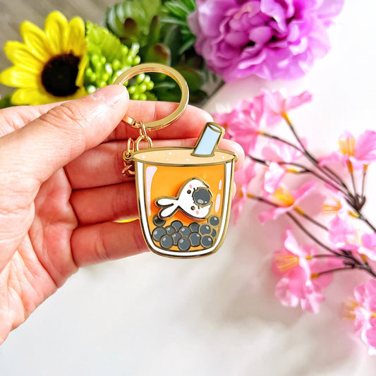 Lil' Thai Boba Milk Tea (Interactive Spinner) - Keyring