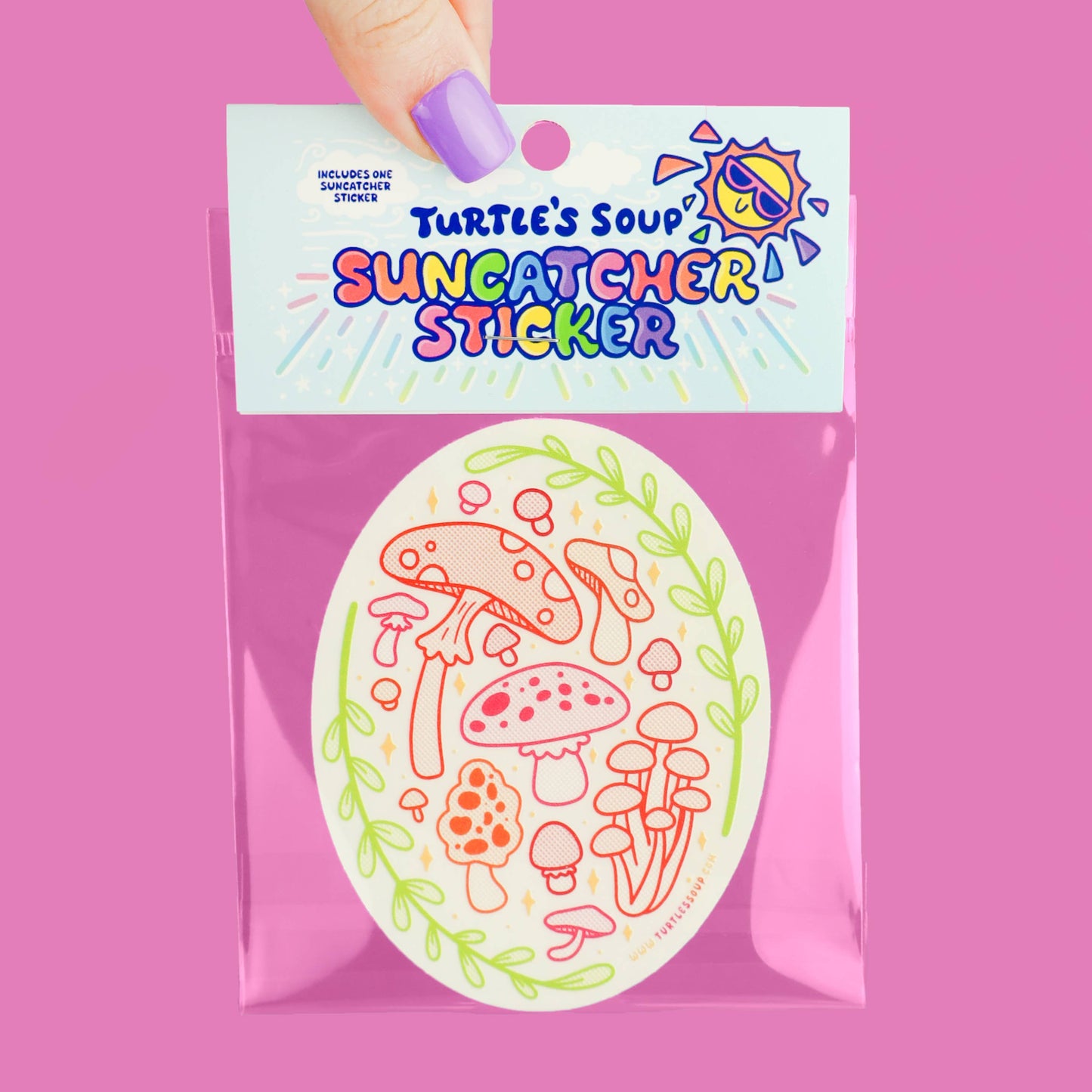 Mushrooms Fungi - Suncatcher