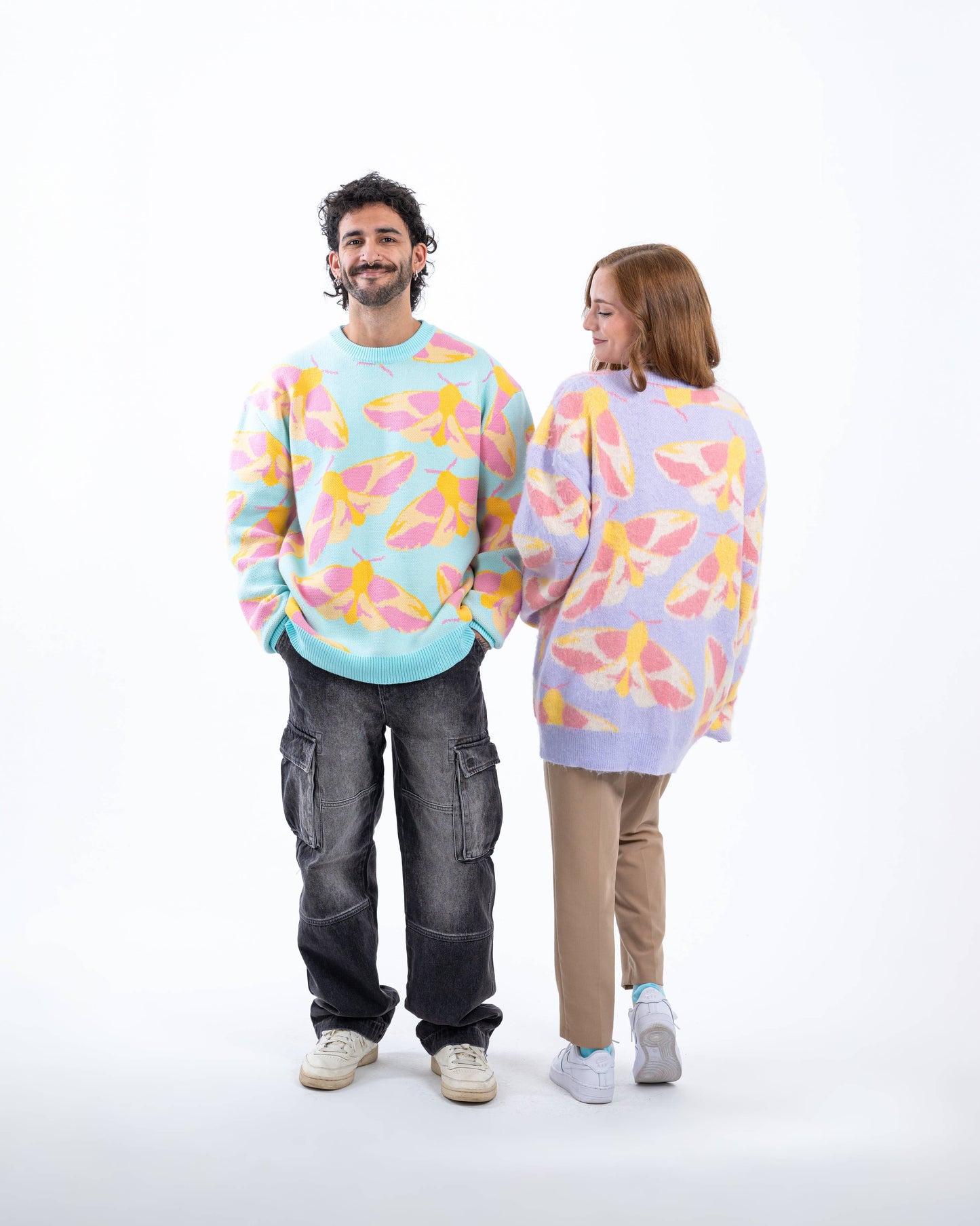 Fuzzy Rosy Maple Moth - Cardigan