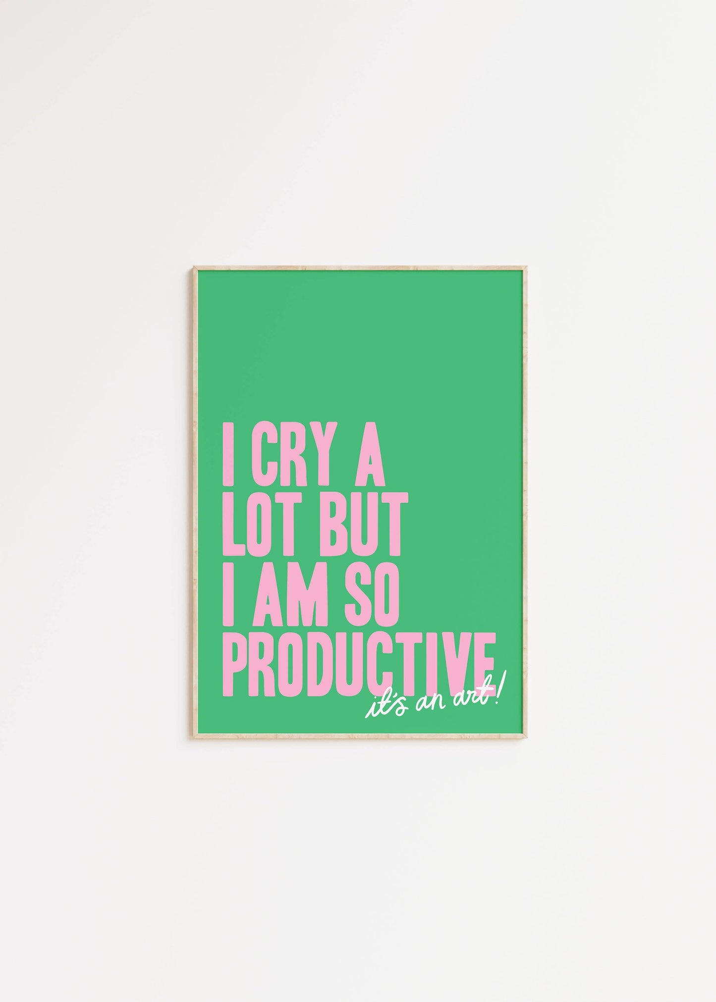 I Cry a Lot But I am So Productive, It's An Art Taylor Swift - A5 Print