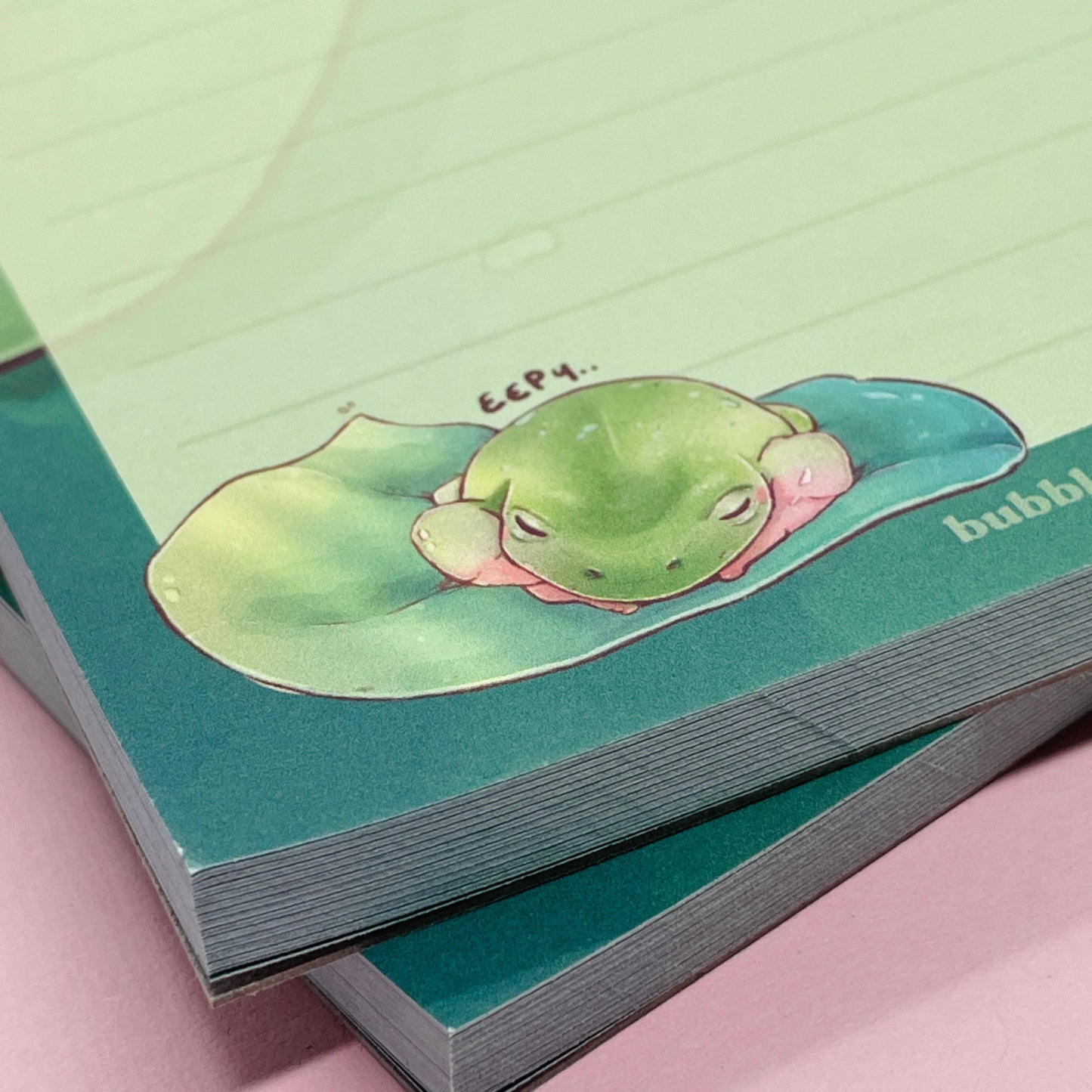 Sleepy Frog A6 Notepad - 50 Tear-Off Lined Sheets