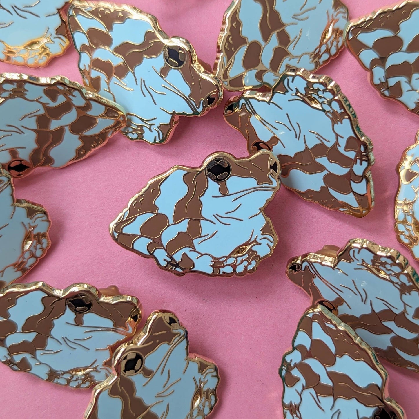 Frog Enamel Pin Pair - Tree Frog & Milk Frog - Nature Pins