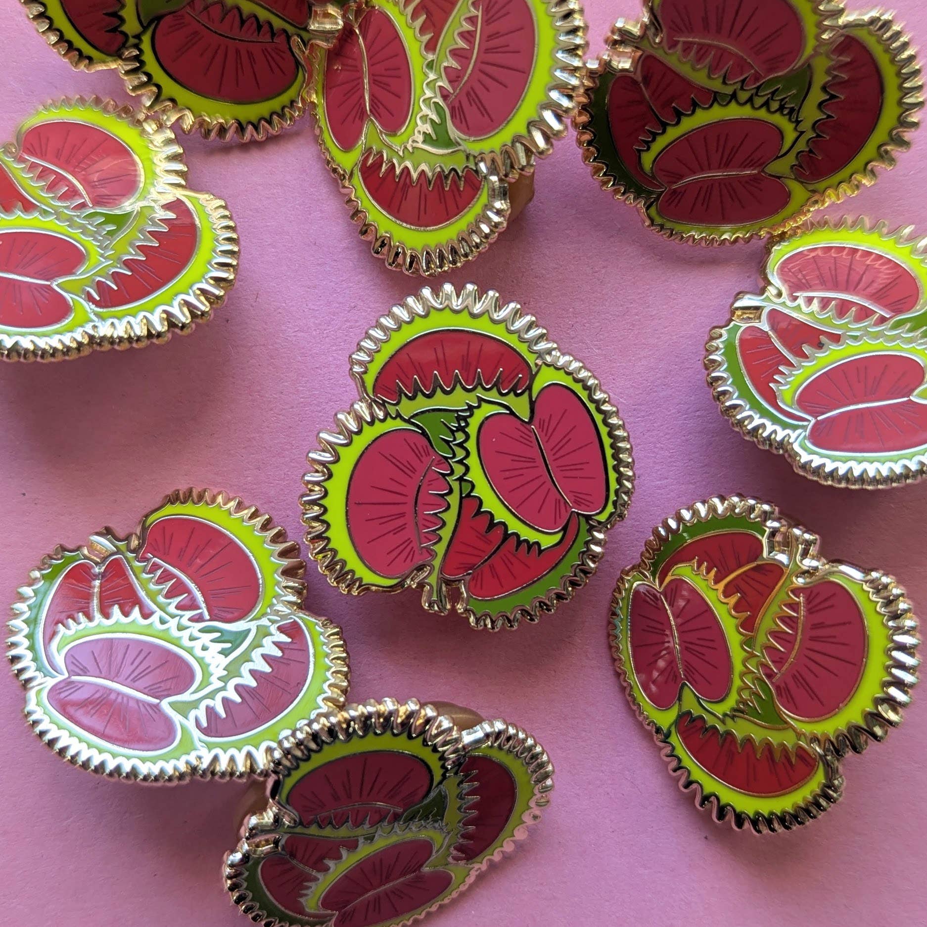 Venus Flytrap Enamel Pin - Flower Pin - Nature Pins