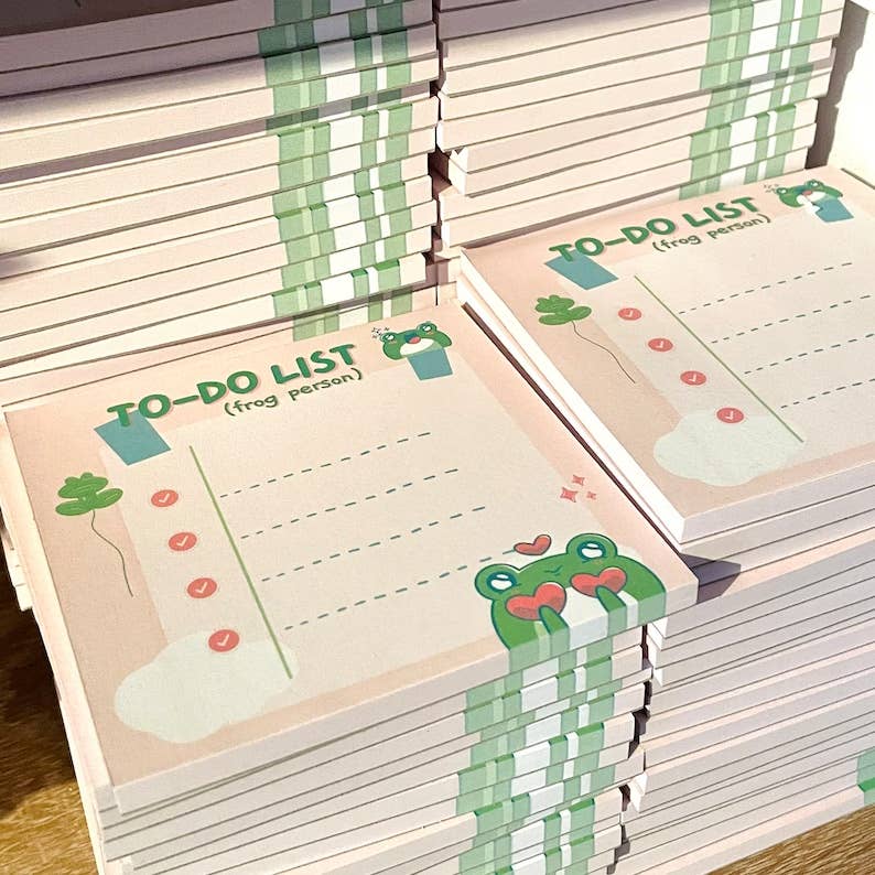 Frog Note Pad | Cute Memo Pad | To Do List Planner