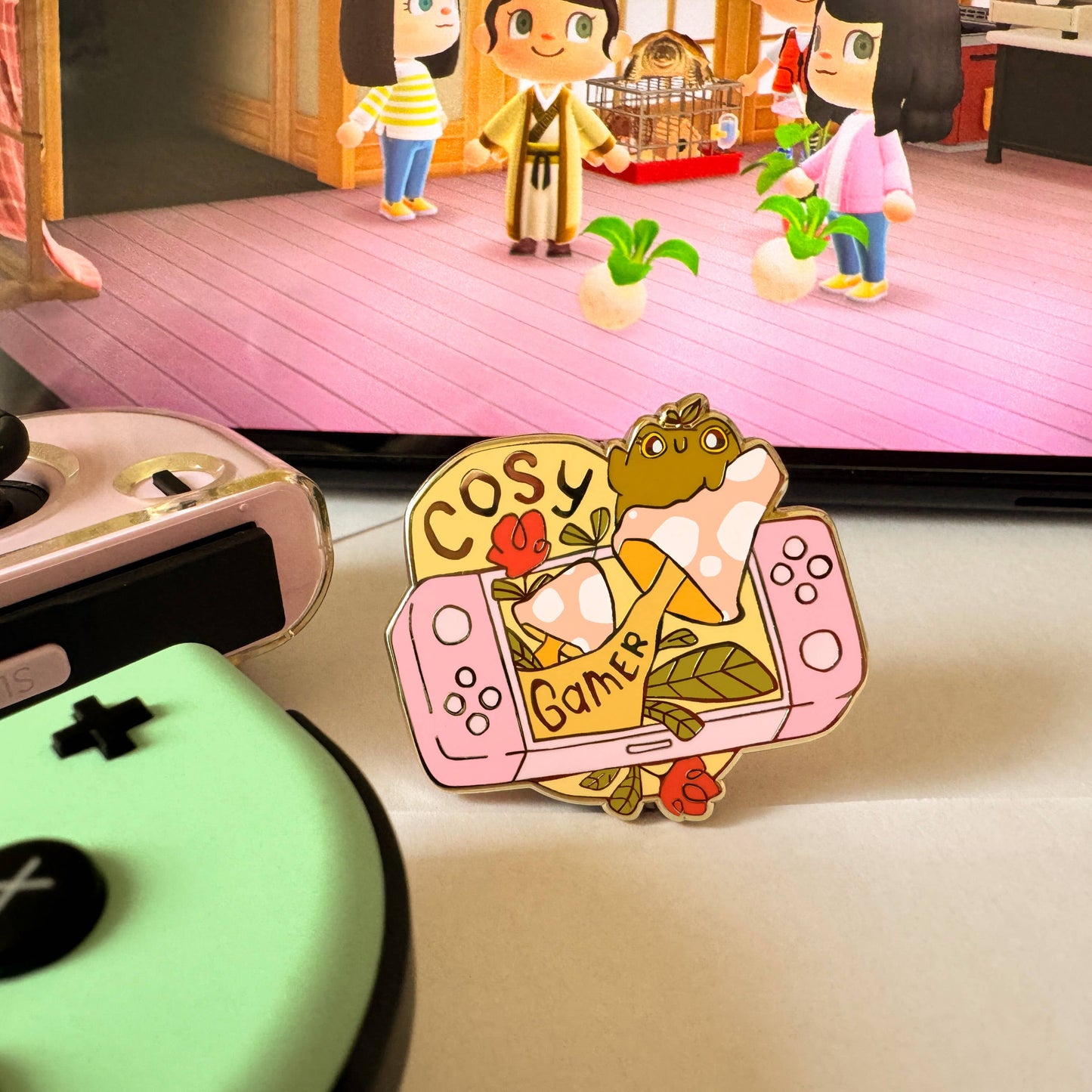Cosy Gamer - Pink - Enamel Pin