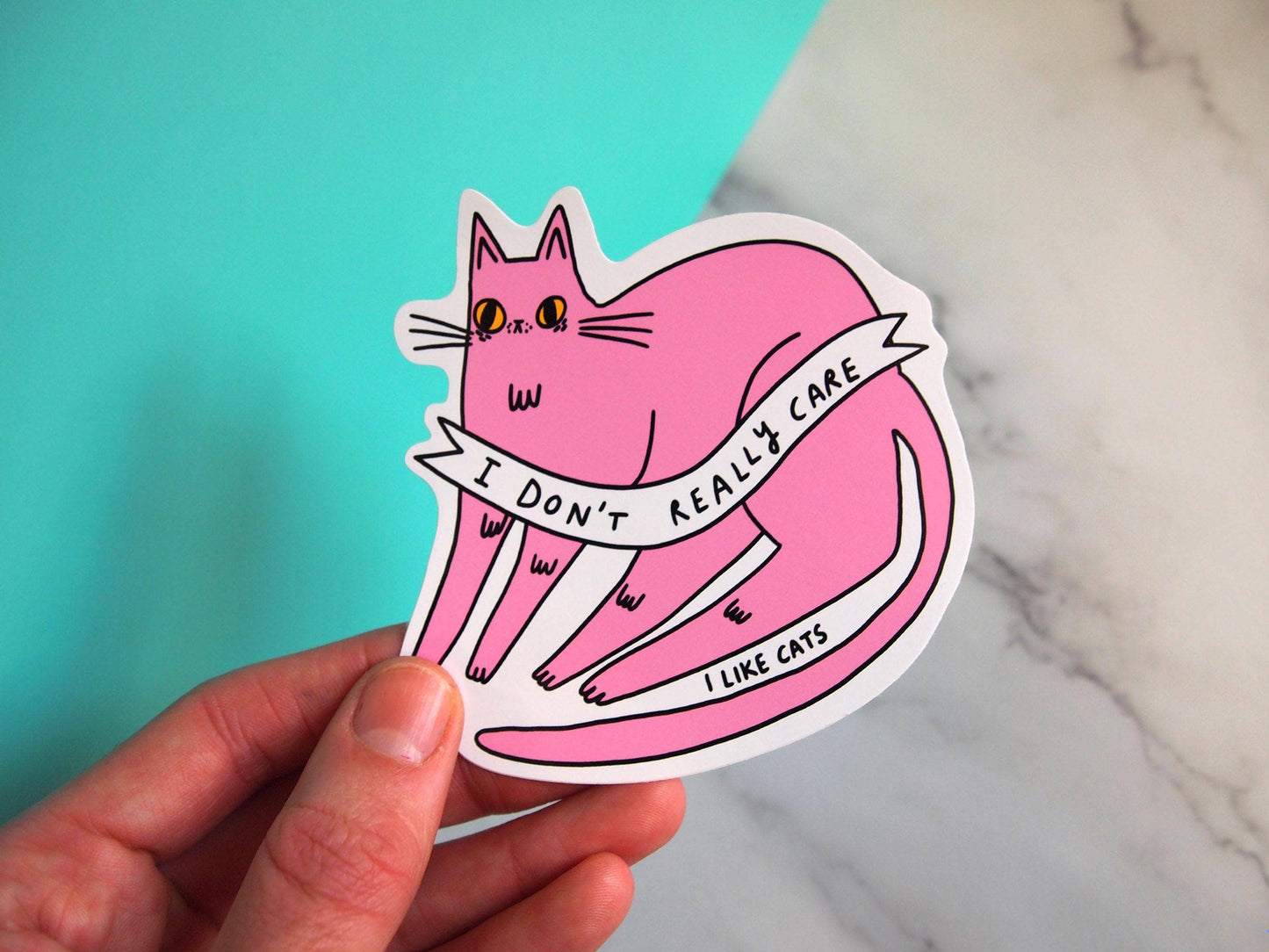 Pink Cat - Sticker