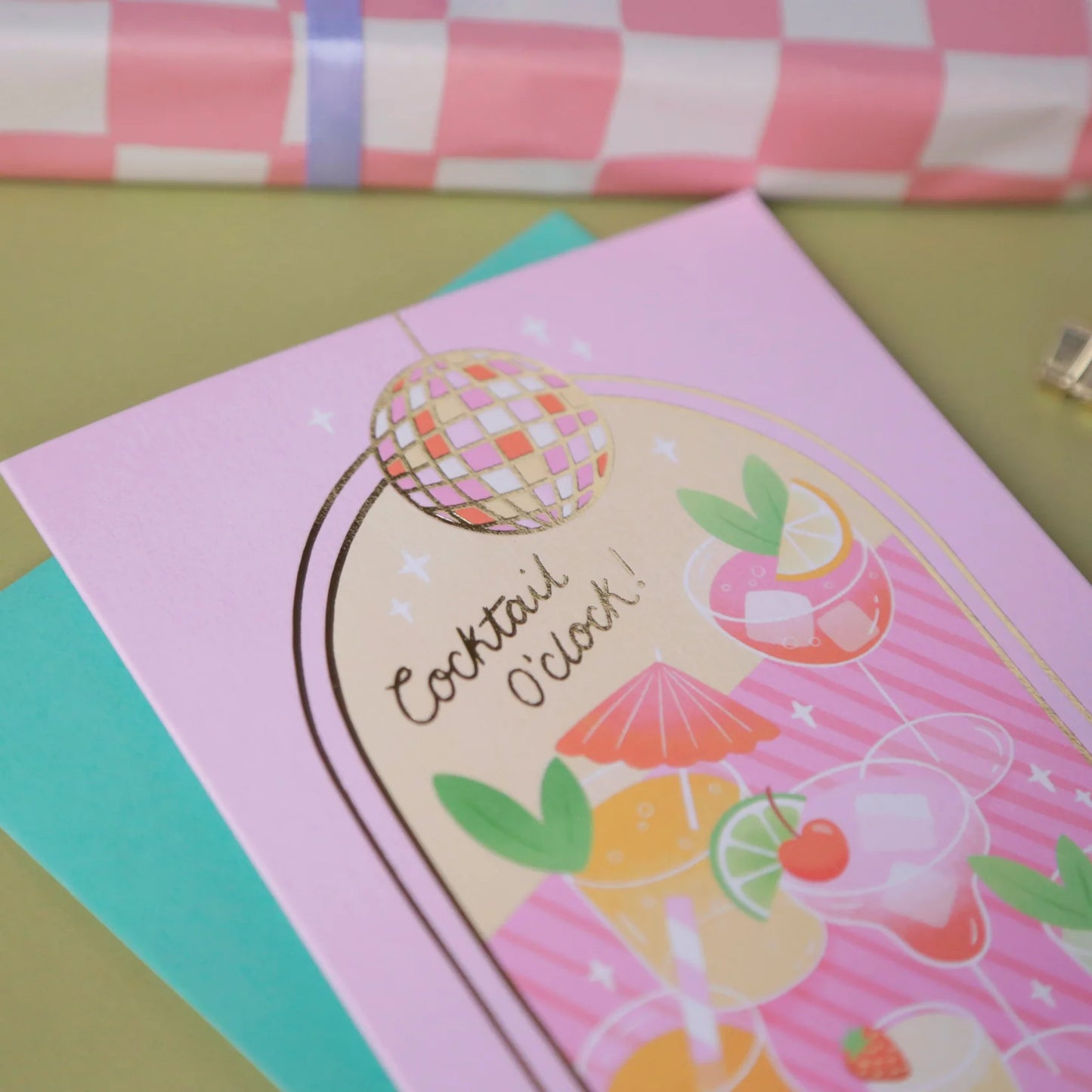Cocktail Fun - Foiled - A6 Card