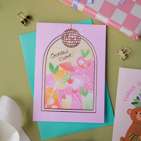 Cocktail Fun - Foiled - A6 Card