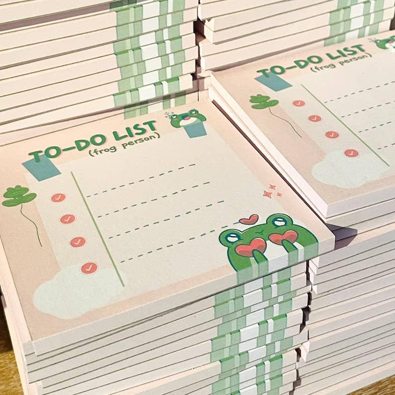 Frog Note Pad | Cute Memo Pad | To Do List Planner